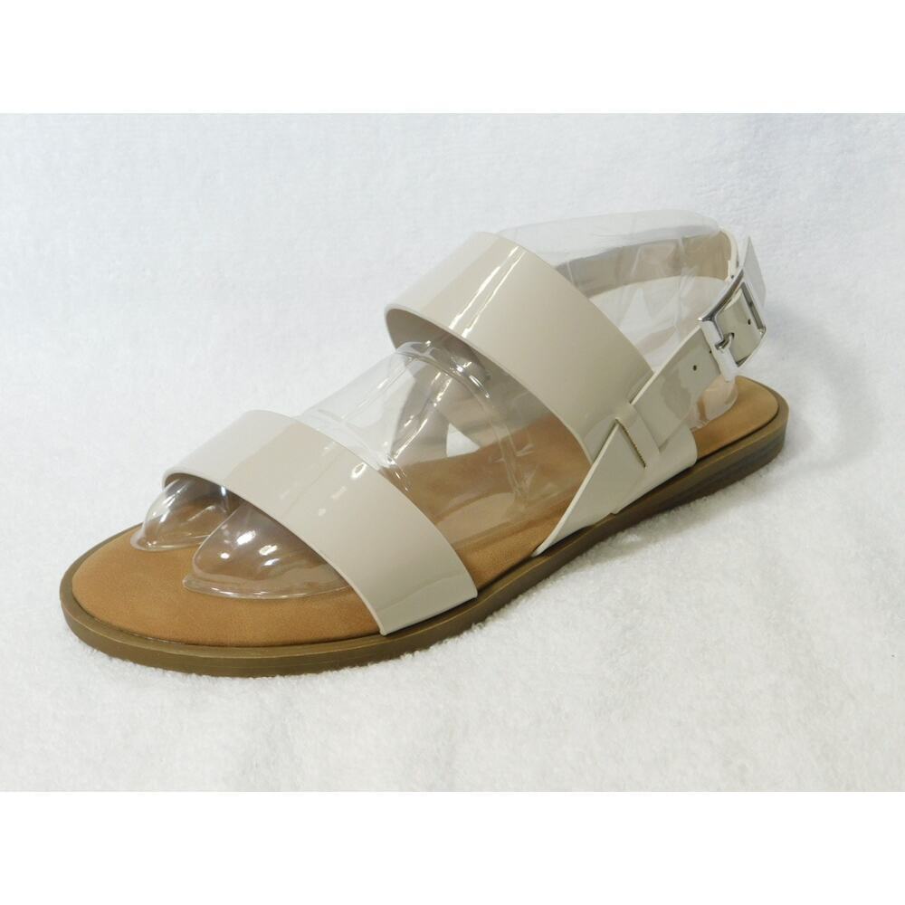 W600 Journee Collection Beige Faux Leather Lavine Women's Sandals Size 8 W